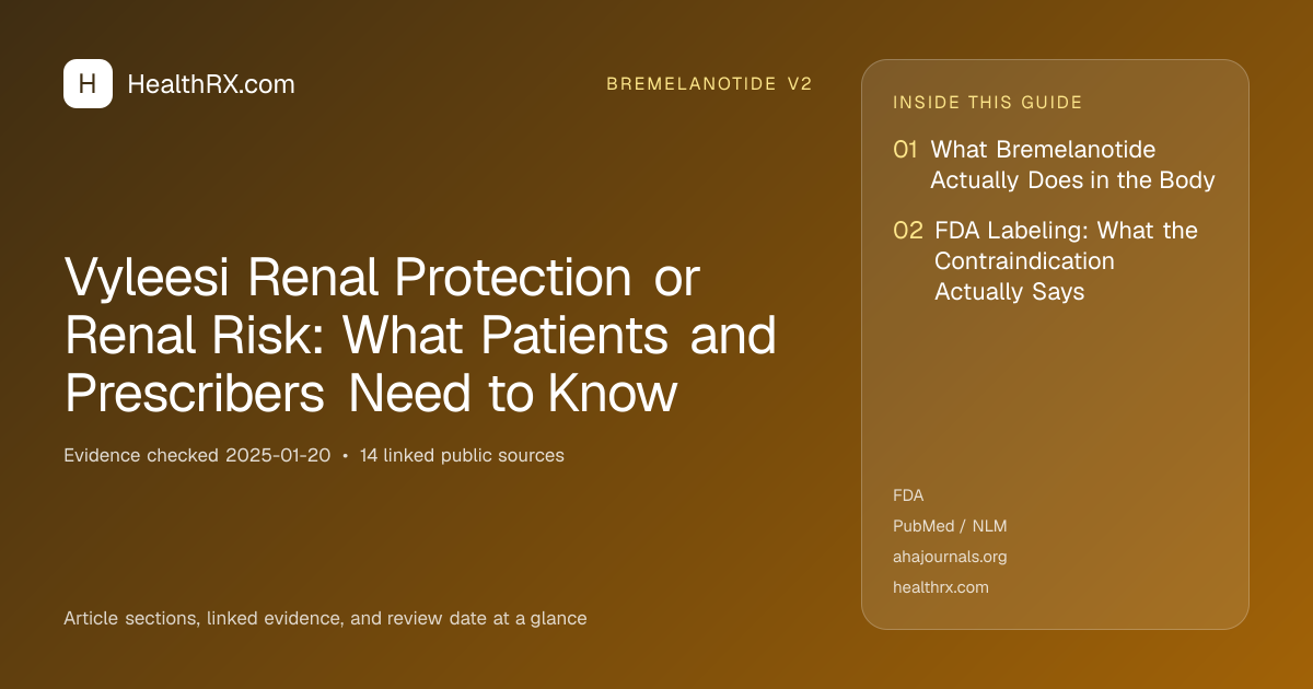 Evidence overview for Vyleesi Renal Protection or Renal Risk: What Patients and Prescribers Need to Know