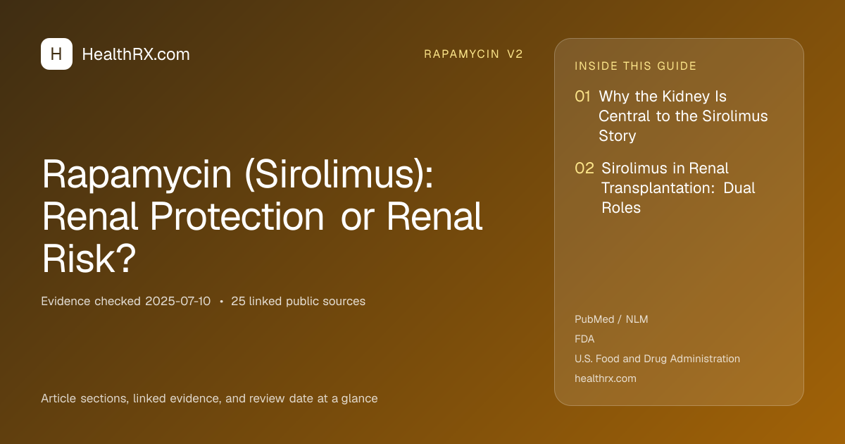 Evidence overview for Rapamycin (Sirolimus): Renal Protection or Renal Risk?