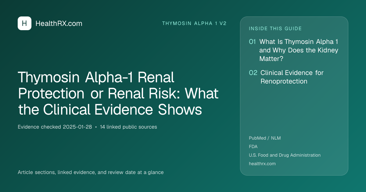 Evidence overview for Thymosin Alpha-1 Renal Protection or Renal Risk: What the Clinical Evidence Shows