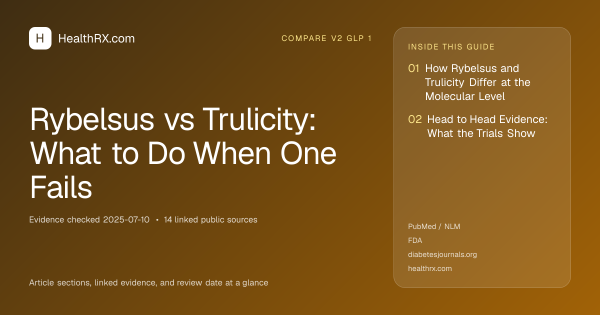 Evidence overview for Rybelsus vs Trulicity: What to Do When One Fails