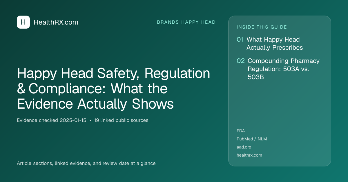 Evidence overview for Happy Head Safety, Regulation & Compliance: What the Evidence Actually Shows