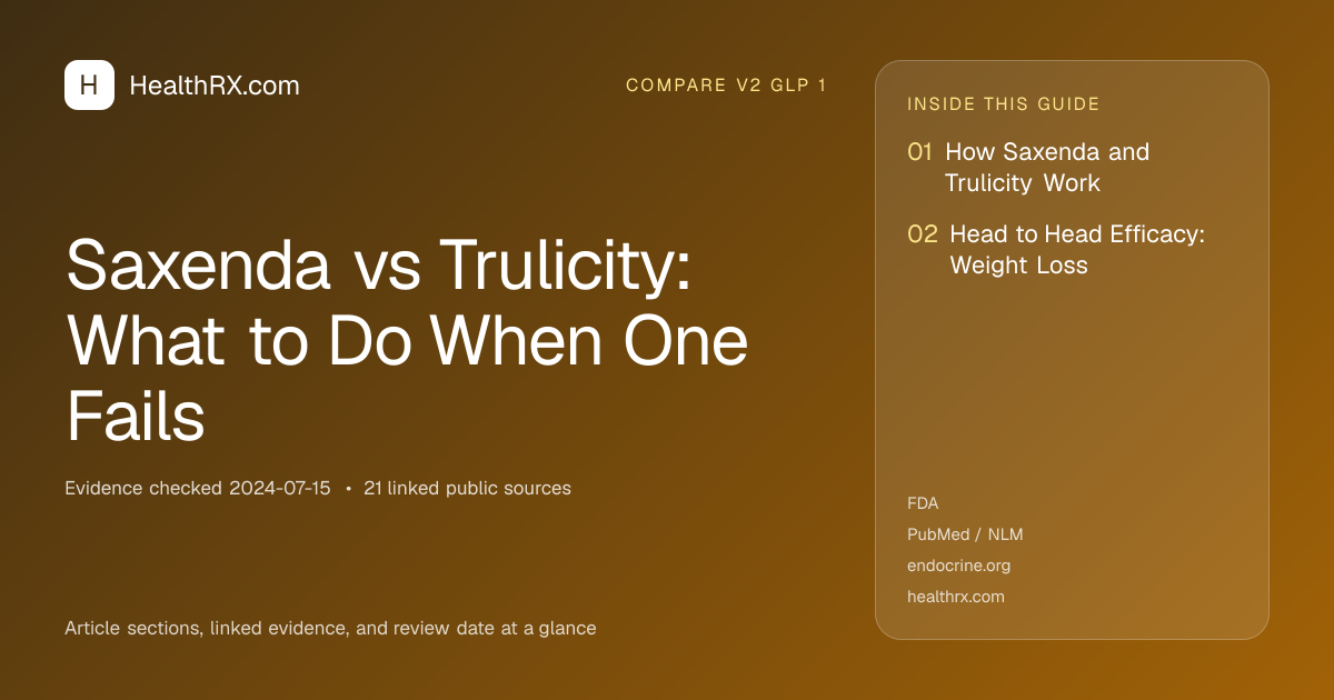 Evidence overview for Saxenda vs Trulicity: What to Do When One Fails