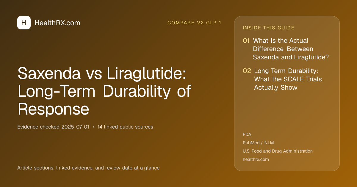 Evidence overview for Saxenda vs Liraglutide: Long-Term Durability of Response