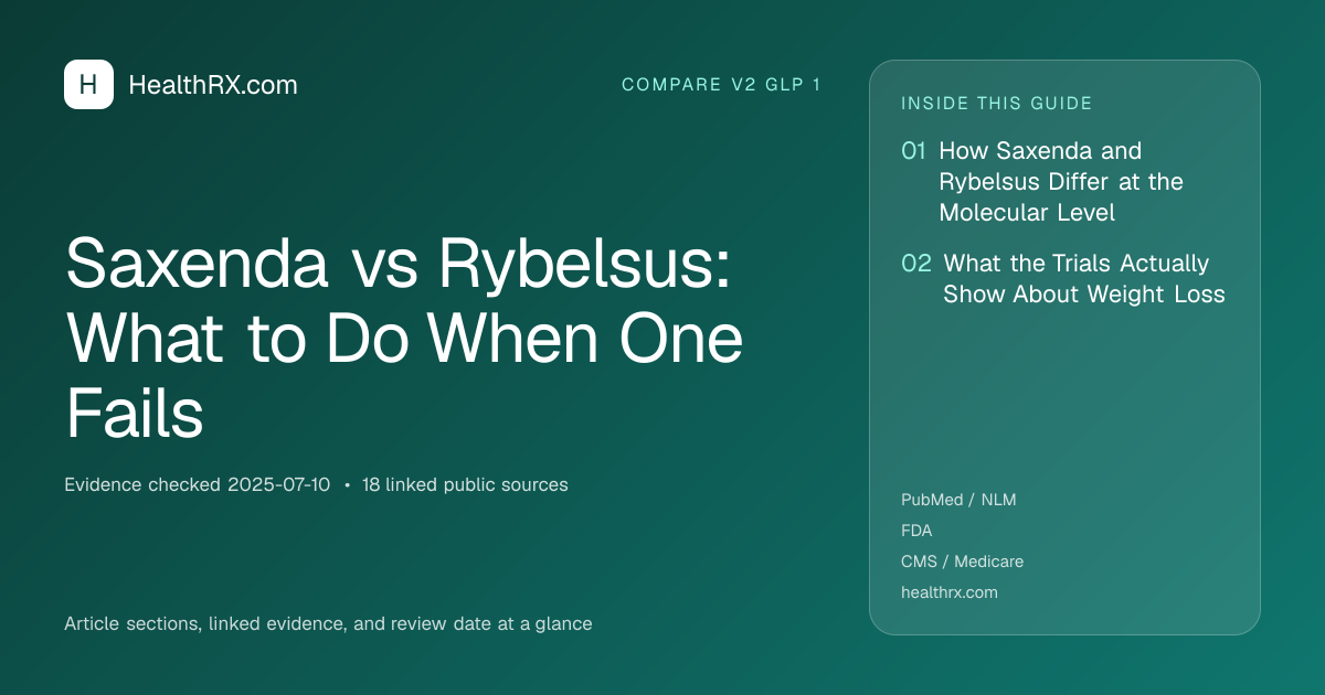 Evidence overview for Saxenda vs Rybelsus: What to Do When One Fails