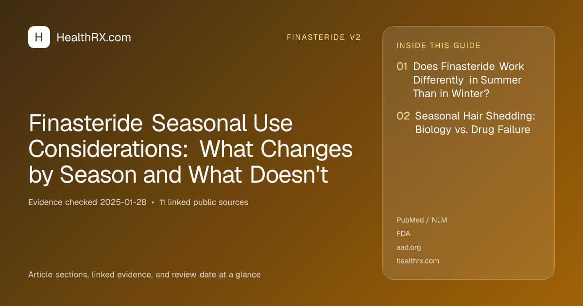Evidence overview for finasteride v2: Finasteride Seasonal Use Considerations: What Changes by Season and What Doesn't