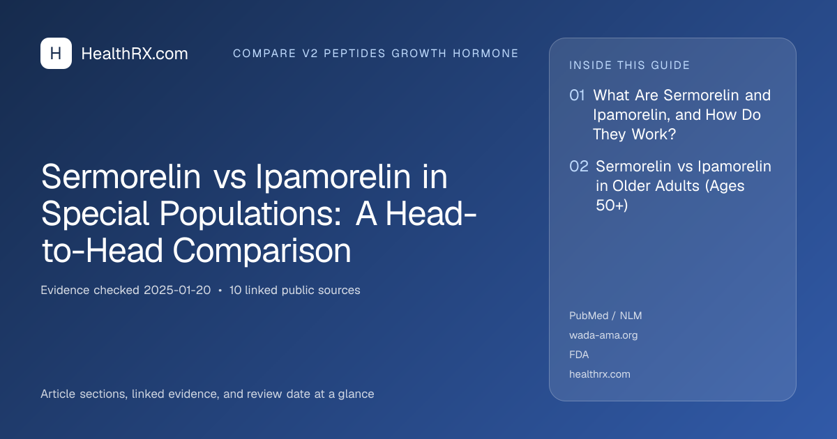 Evidence overview for Sermorelin vs Ipamorelin in Special Populations: A Head-to-Head Comparison