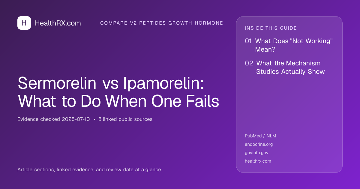 Evidence overview for Sermorelin vs Ipamorelin: What to Do When One Fails
