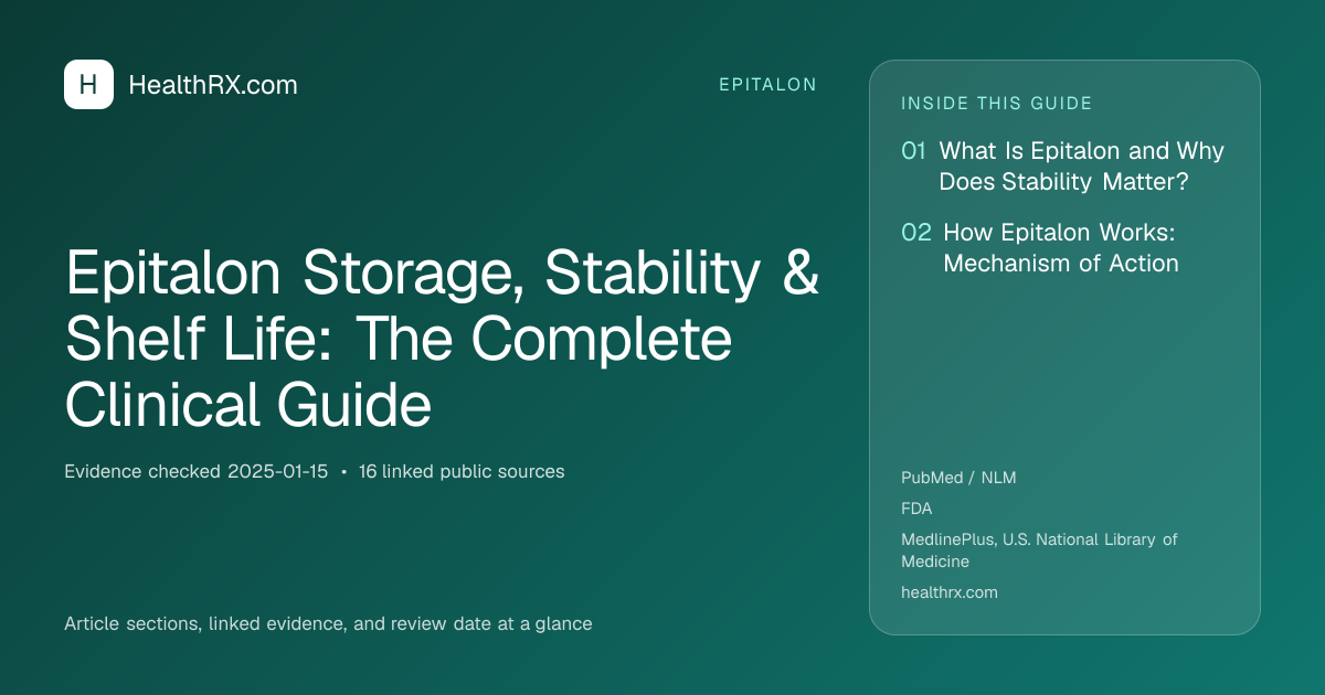 Evidence overview for Epitalon Storage, Stability & Shelf Life: The Complete Clinical Guide