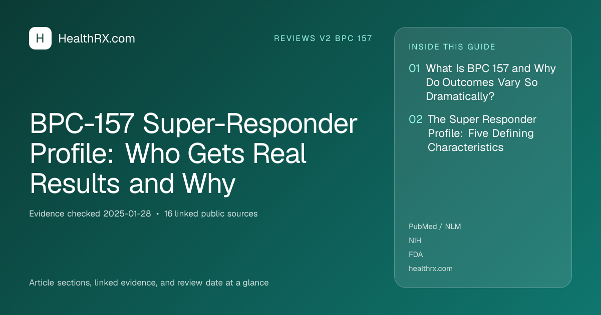 Evidence overview for BPC-157 Super-Responder Profile: Who Gets Real Results and Why