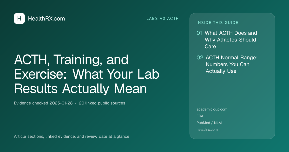 Evidence overview for ACTH, Training, and Exercise: What Your Lab Results Actually Mean