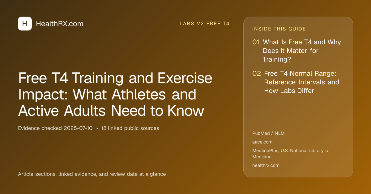 Evidence overview for Free T4 Training and Exercise Impact: What Athletes and Active Adults Need to Know