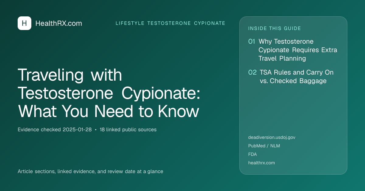 Evidence overview for Traveling with Testosterone Cypionate: What You Need to Know
