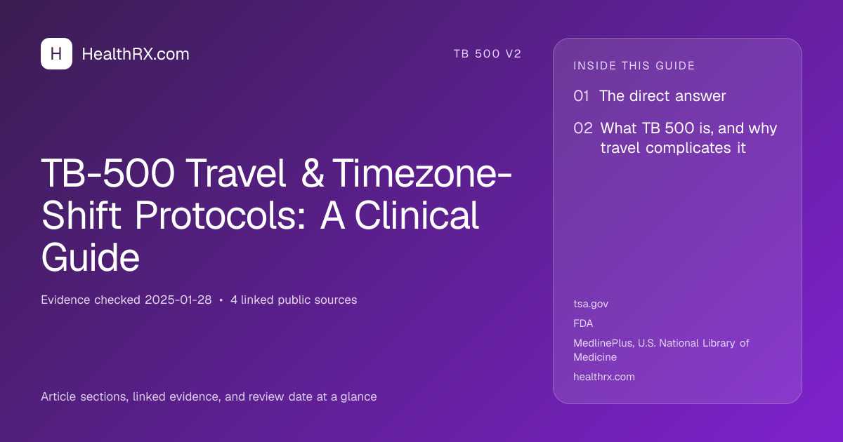 Evidence overview for TB-500 Travel & Timezone-Shift Protocols: A Clinical Guide