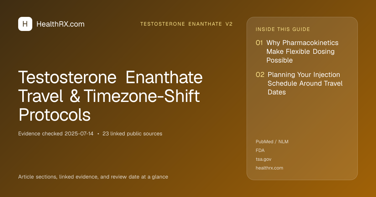 Evidence overview for Testosterone Enanthate Travel & Timezone-Shift Protocols