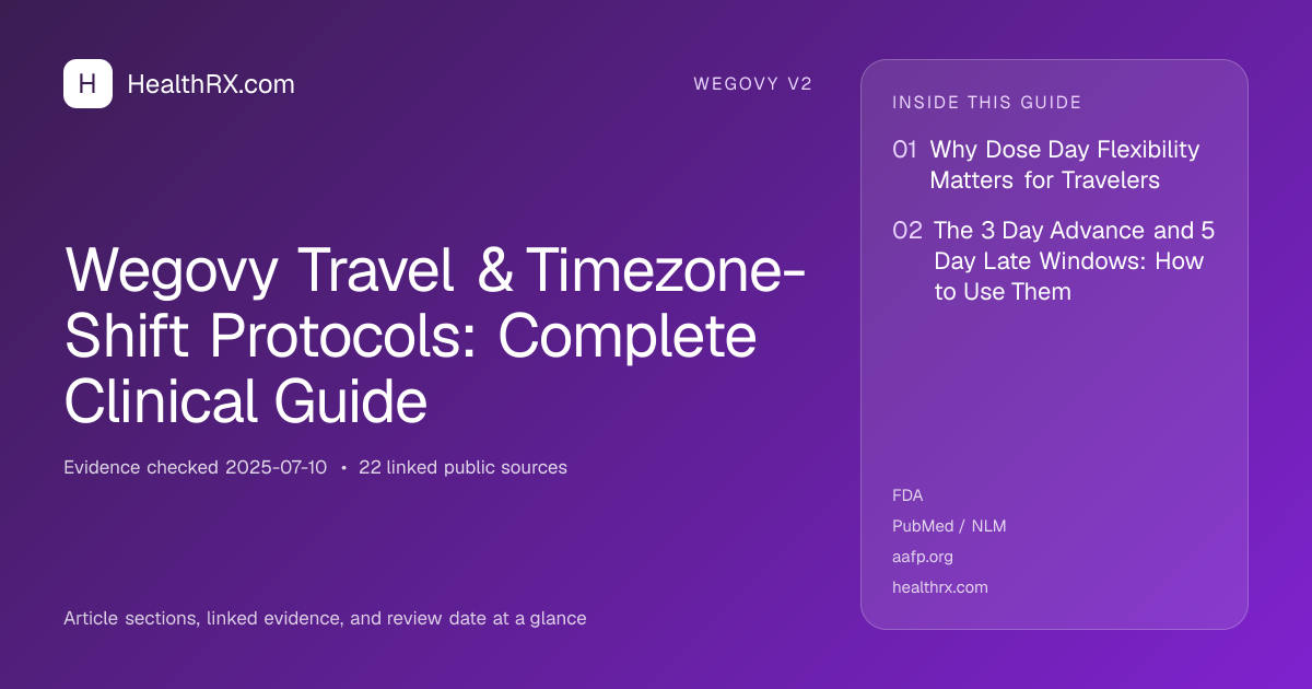 Evidence overview for Wegovy Travel & Timezone-Shift Protocols: Complete Clinical Guide