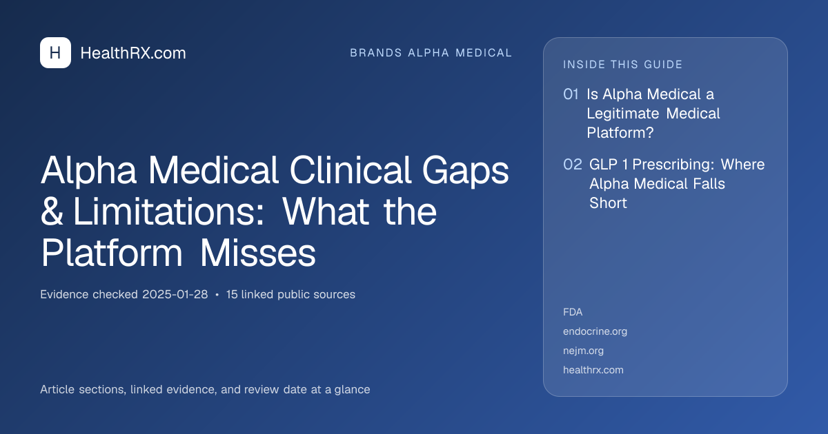 Evidence overview for Alpha Medical Clinical Gaps & Limitations: What the Platform Misses