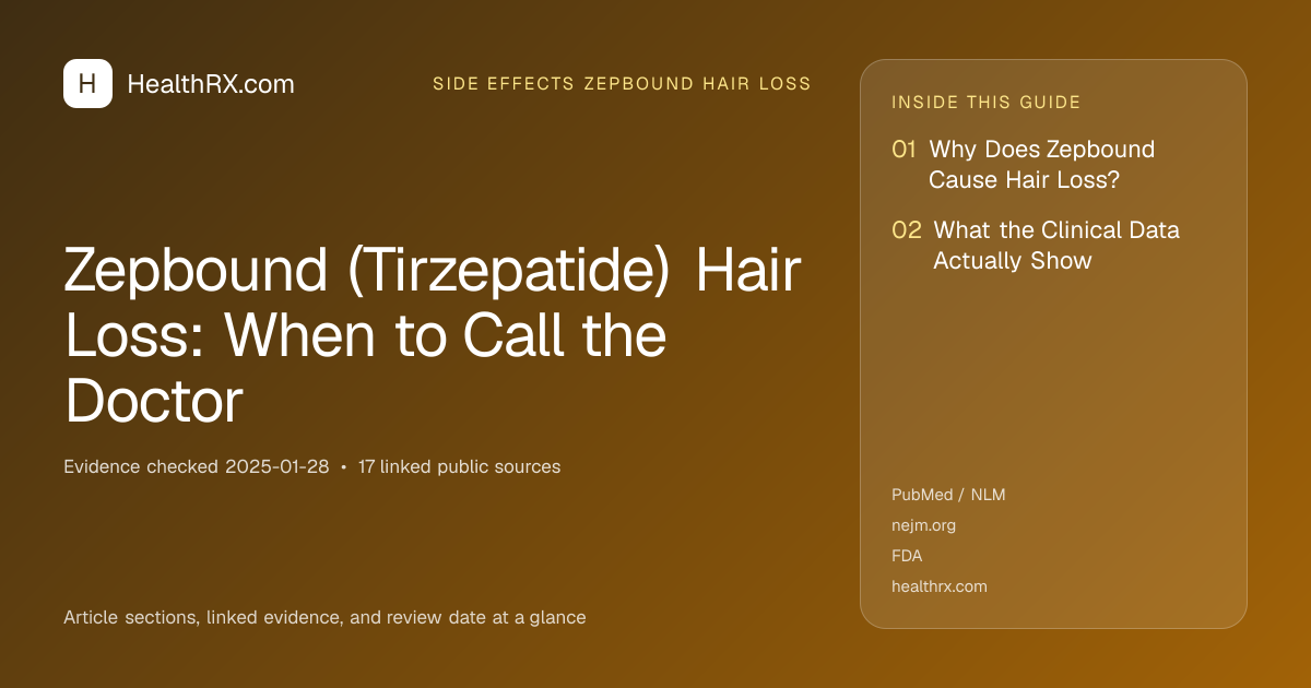 Evidence overview for Zepbound (Tirzepatide) Hair Loss: When to Call the Doctor
