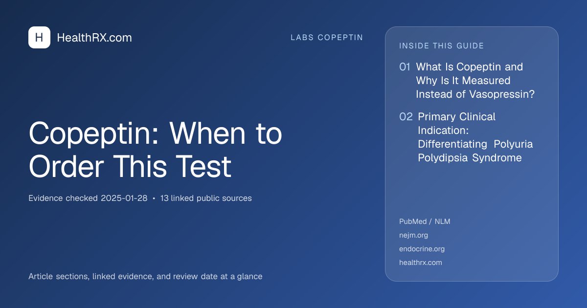 Evidence overview for Copeptin: When to Order This Test