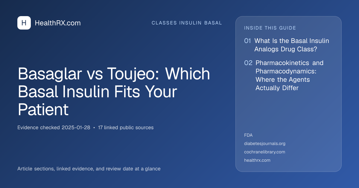 Evidence overview for classes insulin basal: Basaglar vs Toujeo: Which Basal Insulin Fits Your Patient