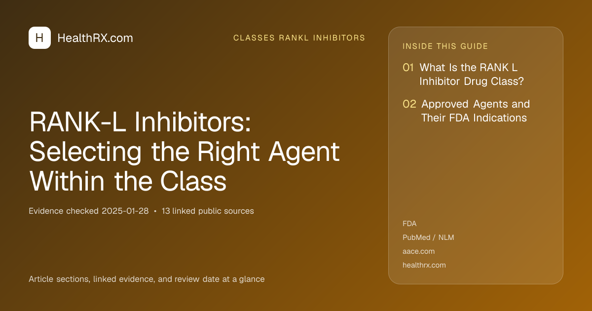 Evidence overview for classes rankl inhibitors: RANK-L Inhibitors: Selecting the Right Agent Within the Class