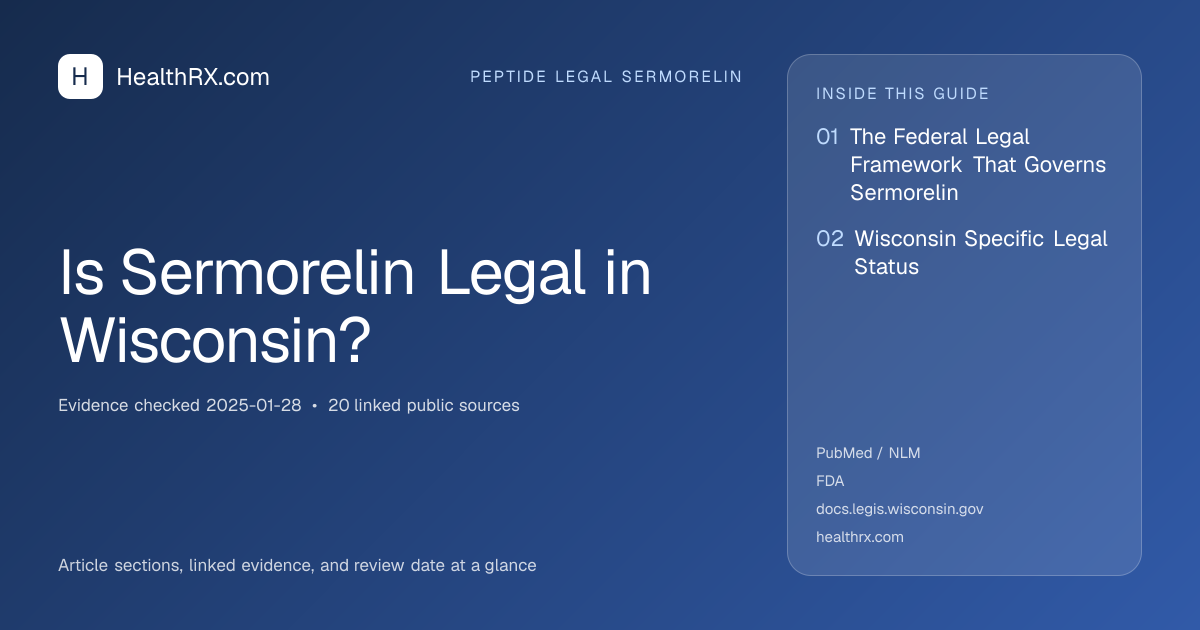 Evidence overview for Is Sermorelin Legal in Wisconsin?