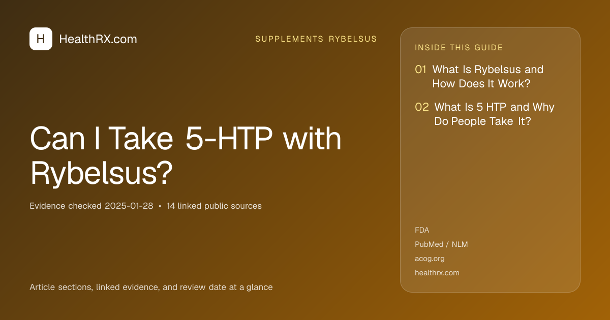Evidence overview for Can I Take 5-HTP with Rybelsus?