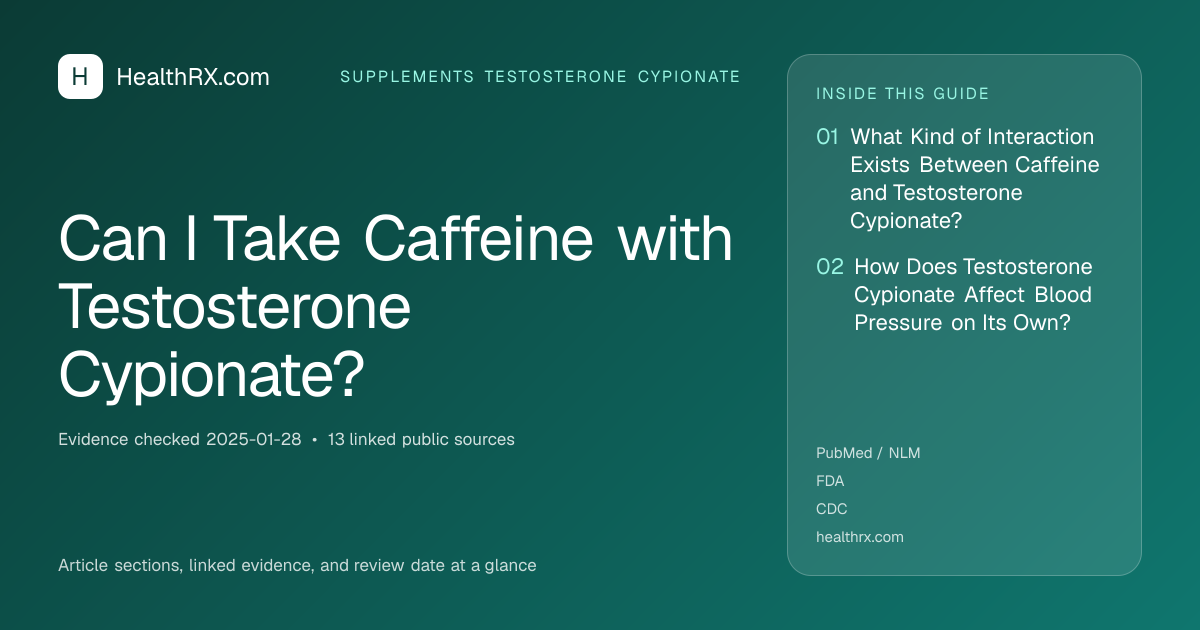 Evidence overview for Can I Take Caffeine with Testosterone Cypionate?