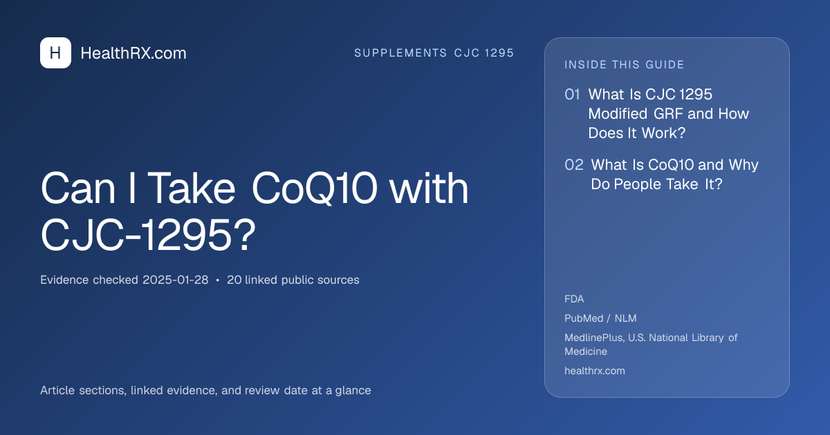 Evidence overview for Can I Take CoQ10 with CJC-1295?
