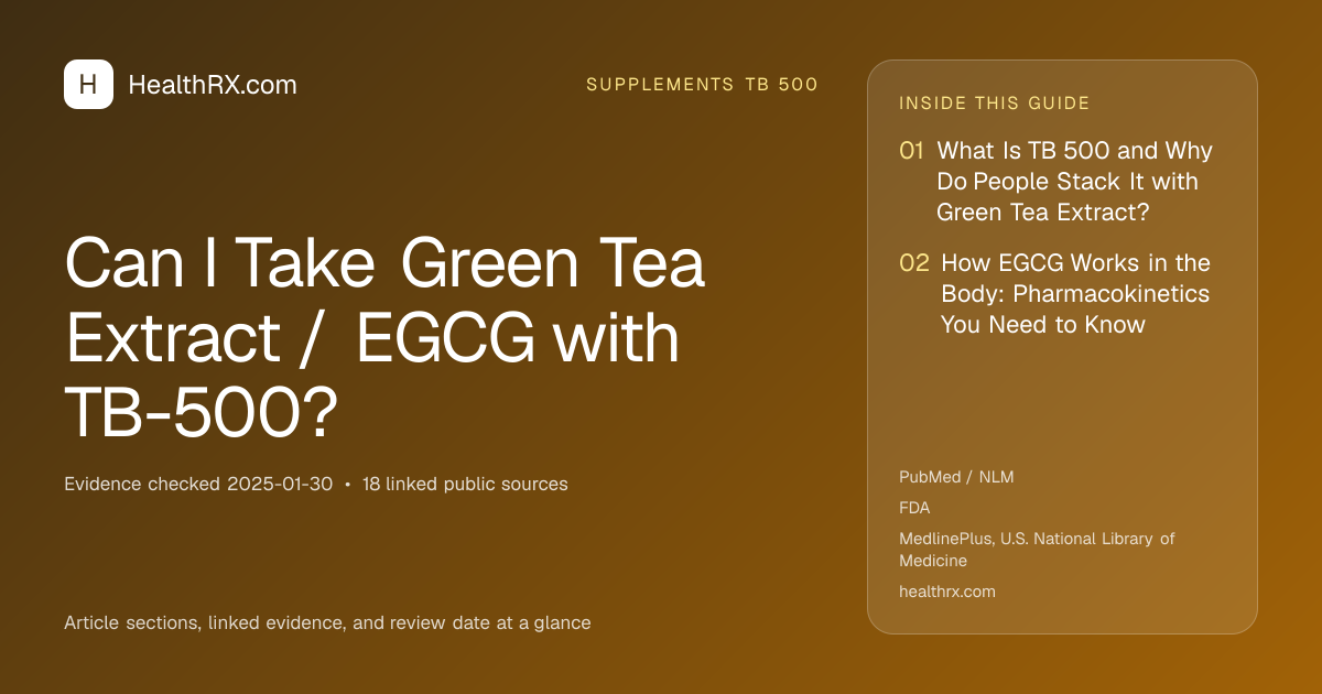 Evidence overview for Can I Take Green Tea Extract / EGCG with TB-500?