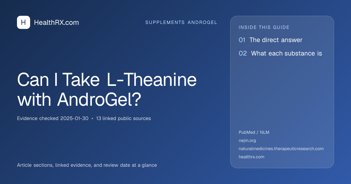 Evidence overview for Can I Take L-Theanine with AndroGel?