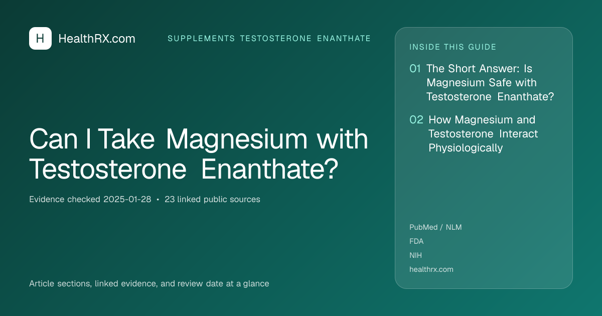 Evidence overview for Can I Take Magnesium with Testosterone Enanthate?