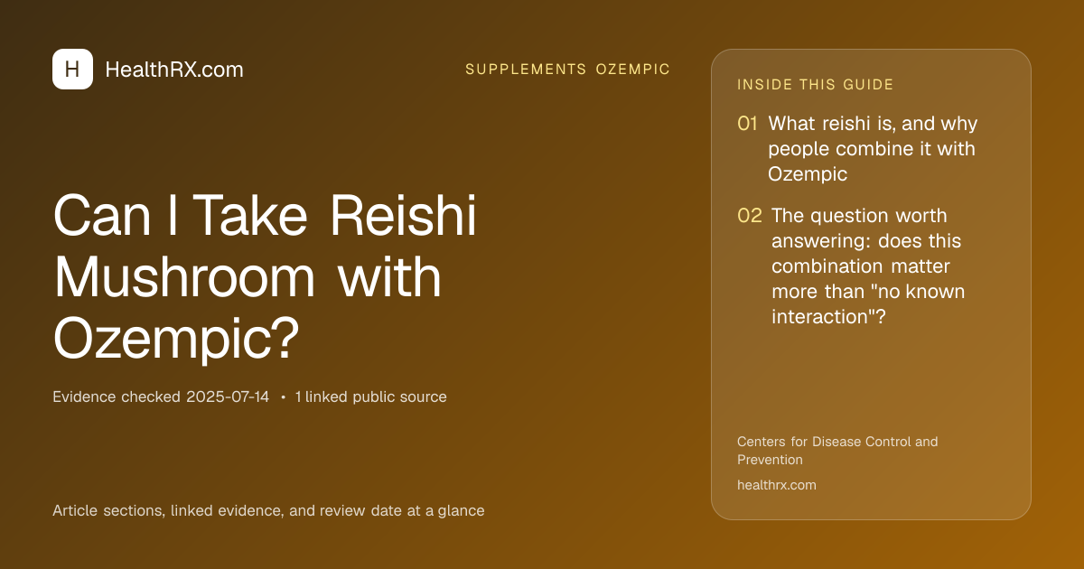 Evidence overview for Can I Take Reishi Mushroom with Ozempic?