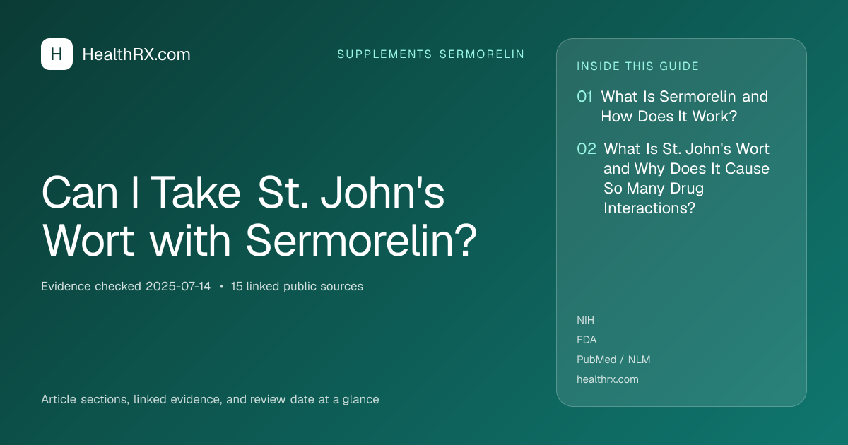 Evidence overview for Can I Take St. John's Wort with Sermorelin?