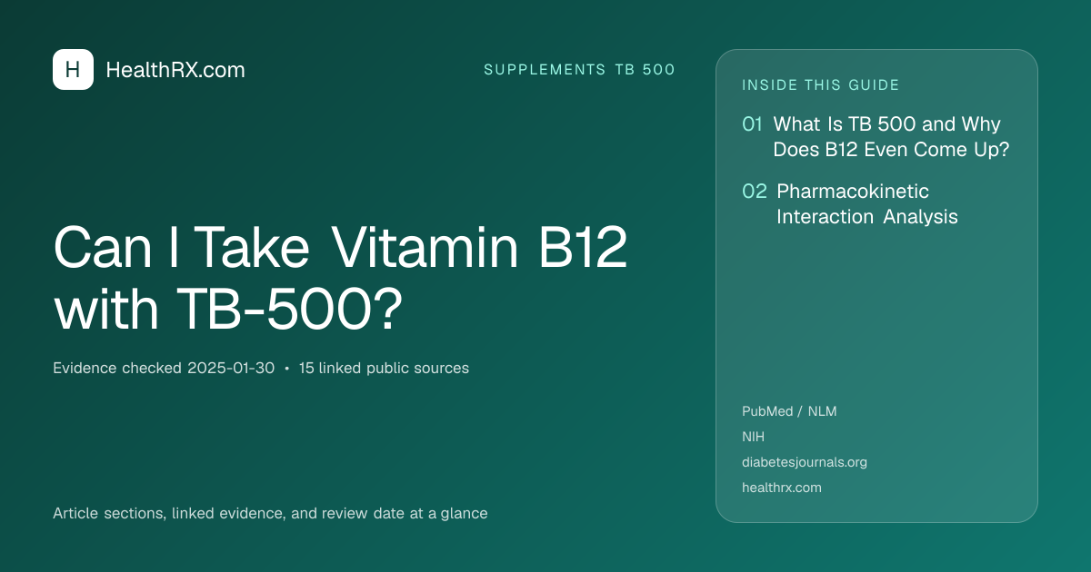 Evidence overview for Can I Take Vitamin B12 with TB-500?