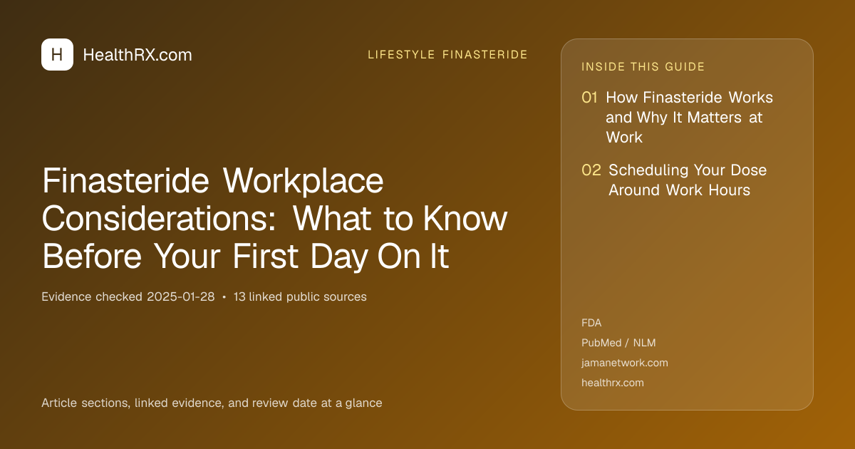 Evidence overview for lifestyle finasteride: Finasteride Workplace Considerations: What to Know Before Your First Day On It