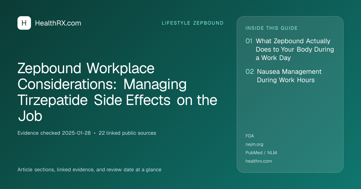 Evidence overview for Zepbound Workplace Considerations: Managing Tirzepatide Side Effects on the Job