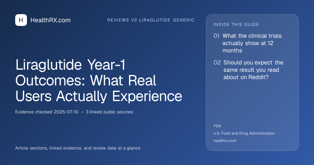 Evidence overview for Liraglutide Year-1 Outcomes: What Real Users Actually Experience