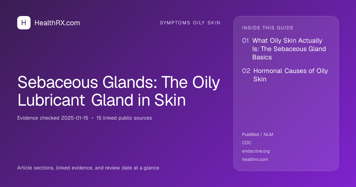 Evidence overview for symptoms oily skin: Sebaceous Glands: The Oily Lubricant Gland in Skin