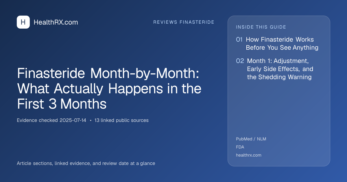 Evidence overview for reviews finasteride: Finasteride Month-by-Month: What Actually Happens in the First 3 Months