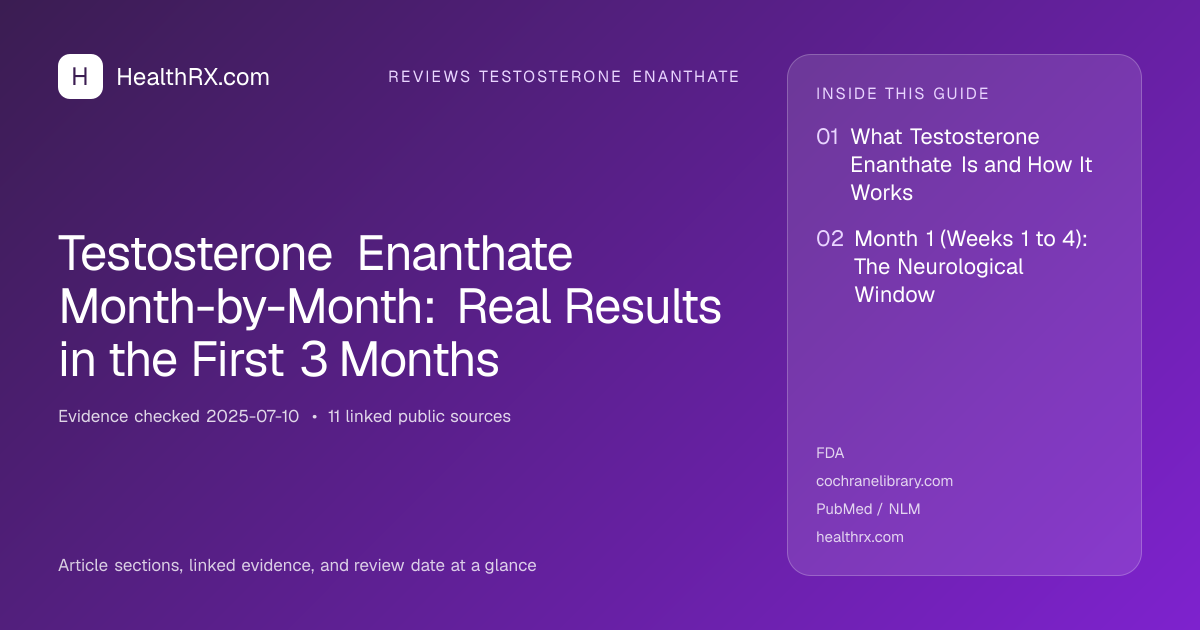 Evidence overview for Testosterone Enanthate Month-by-Month: Real Results in the First 3 Months