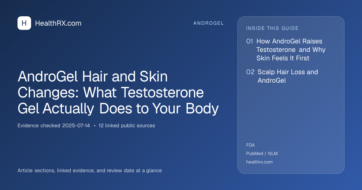 Evidence overview for AndroGel Hair and Skin Changes: What Testosterone Gel Actually Does to Your Body