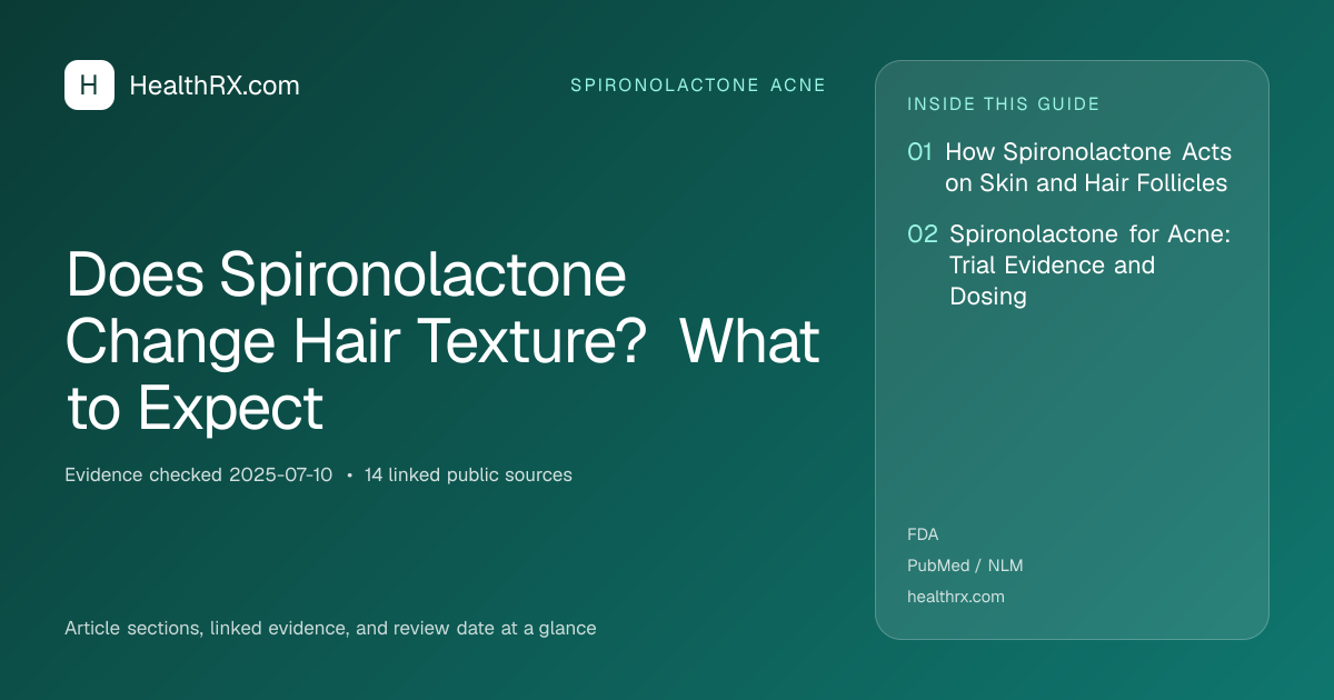 Evidence overview for spironolactone acne: Does Spironolactone Change Hair Texture? What to Expect