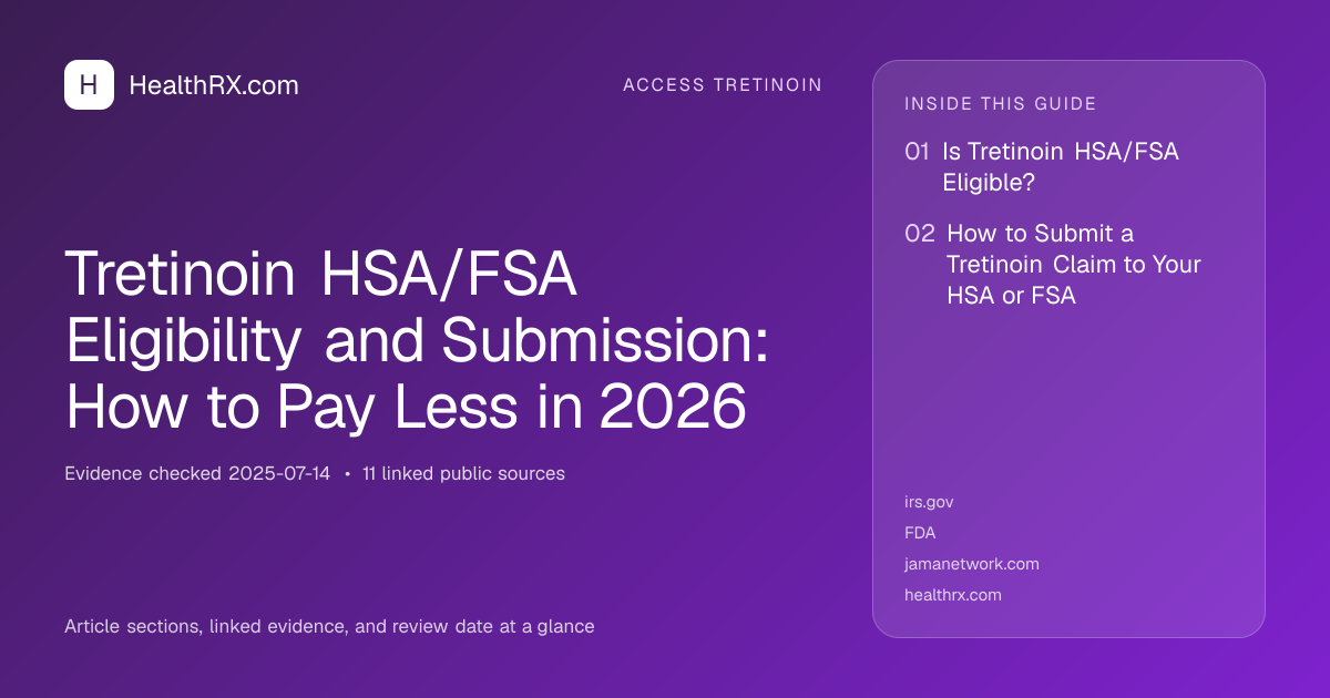 Evidence overview for Tretinoin HSA/FSA Eligibility and Submission: How to Pay Less in 2026