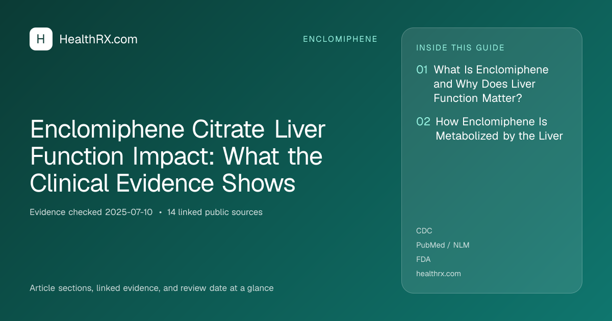 Evidence overview for Enclomiphene Citrate Liver Function Impact: What the Clinical Evidence Shows