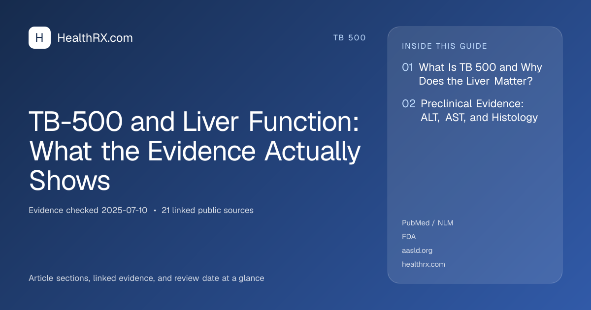 Evidence overview for TB-500 and Liver Function: What the Evidence Actually Shows