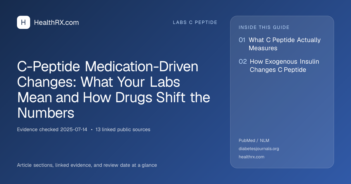 Evidence overview for C-Peptide Medication-Driven Changes: What Your Labs Mean and How Drugs Shift the Numbers