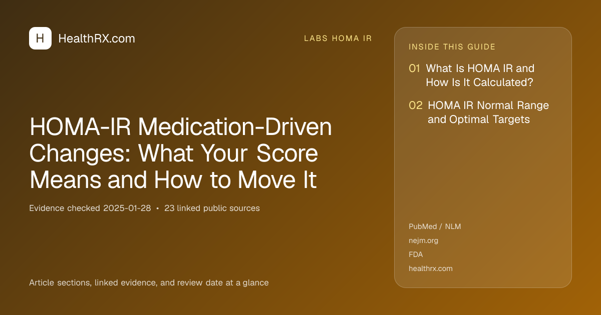 Evidence overview for HOMA-IR Medication-Driven Changes: What Your Score Means and How to Move It