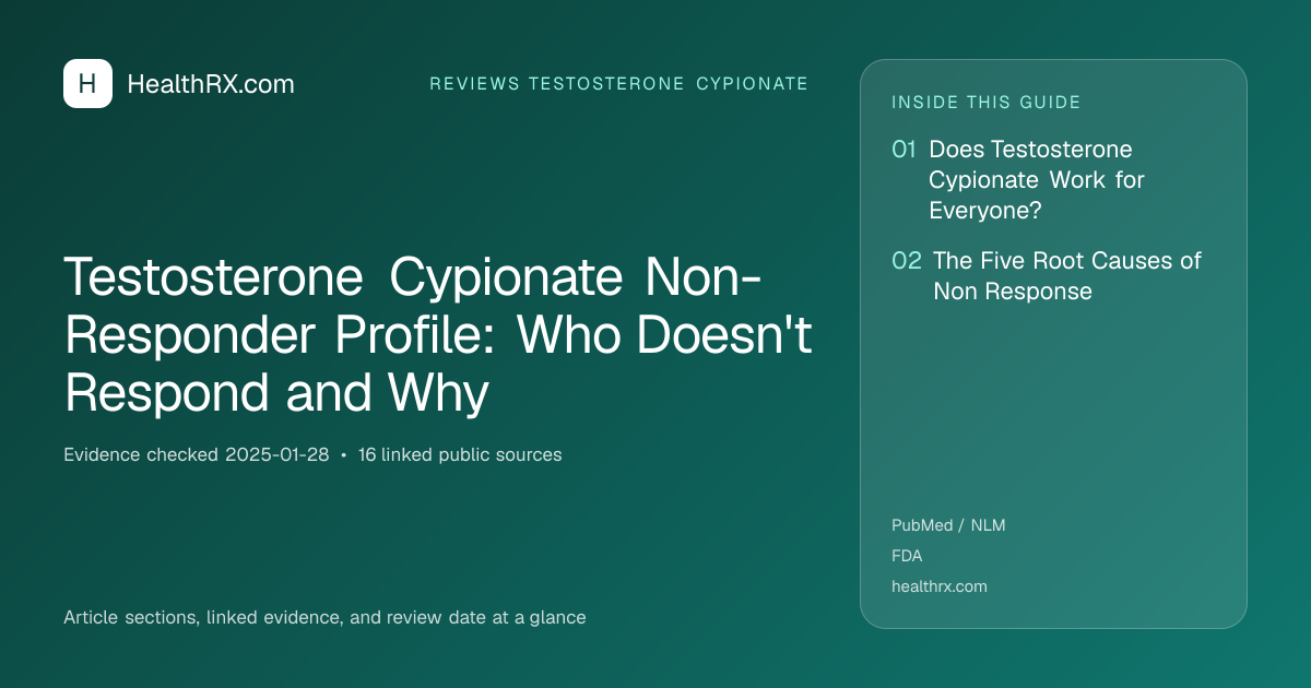 Evidence overview for Testosterone Cypionate Non-Responder Profile: Who Doesn't Respond and Why