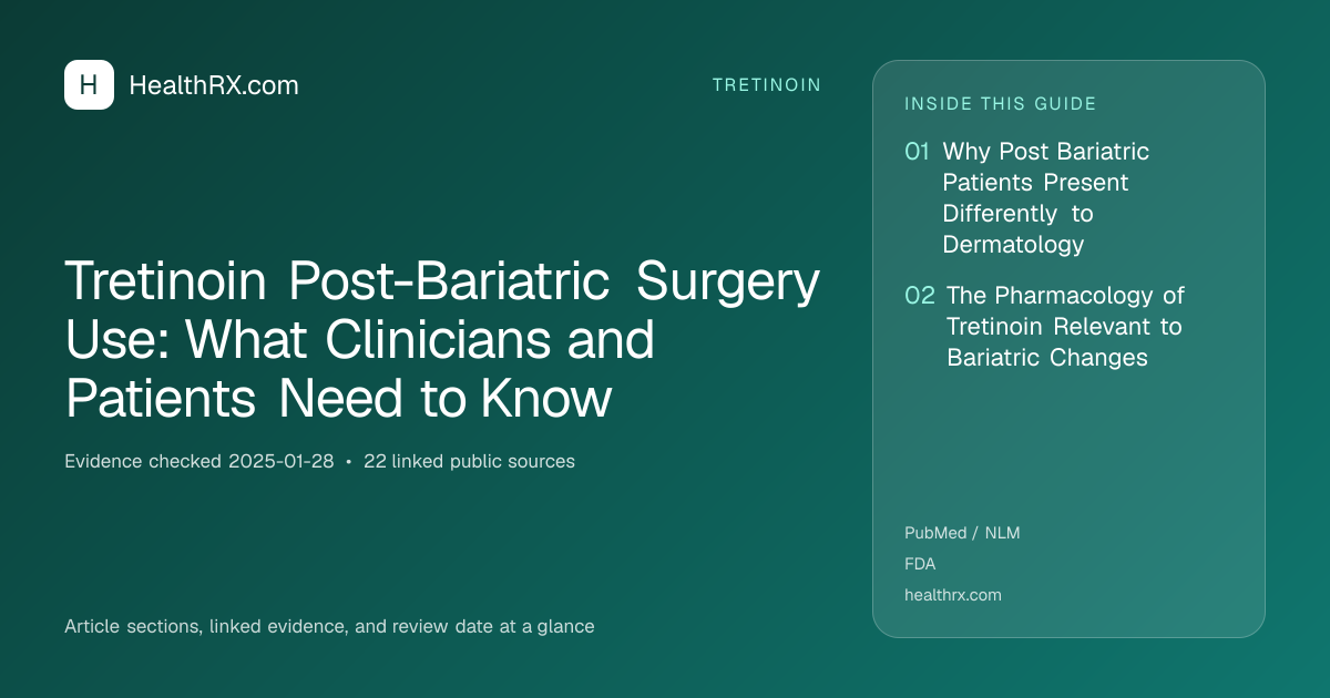 Evidence overview for tretinoin: Tretinoin Post-Bariatric Surgery Use: What Clinicians and Patients Need to Know