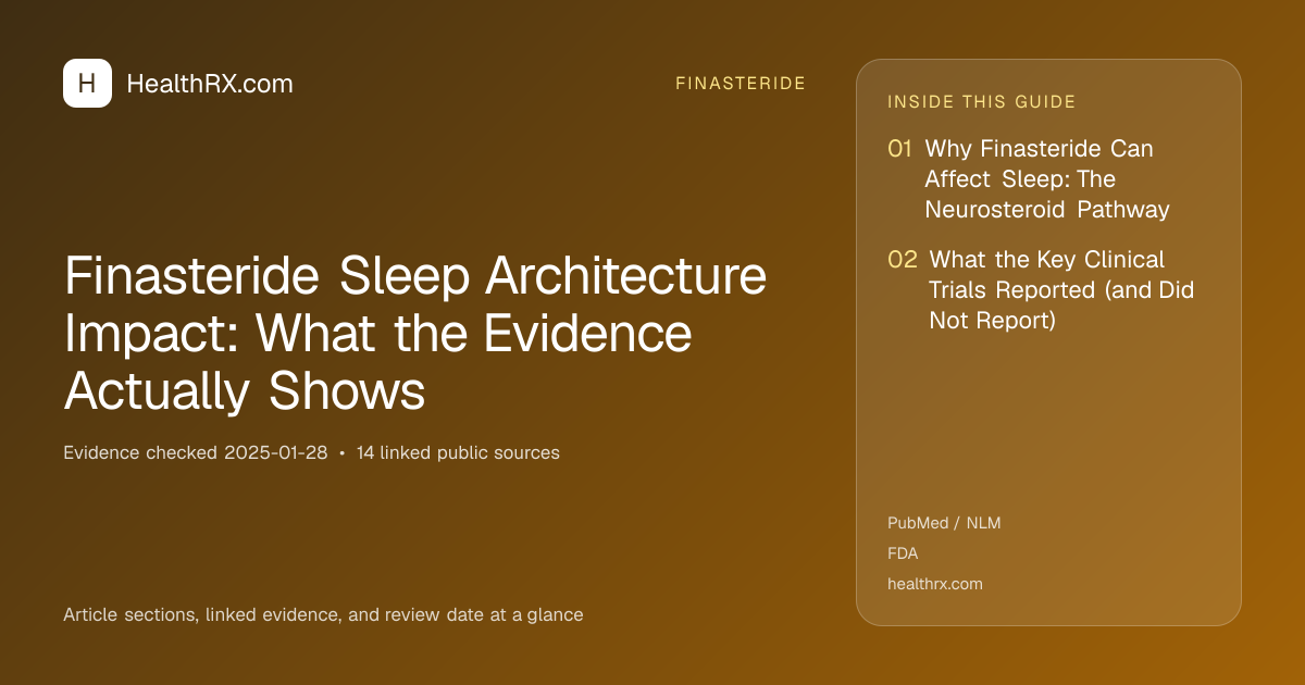 Evidence overview for finasteride: Finasteride Sleep Architecture Impact: What the Evidence Actually Shows
